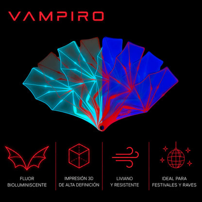 Abanico Bioluminiscente MDQ3D® | Vampiro